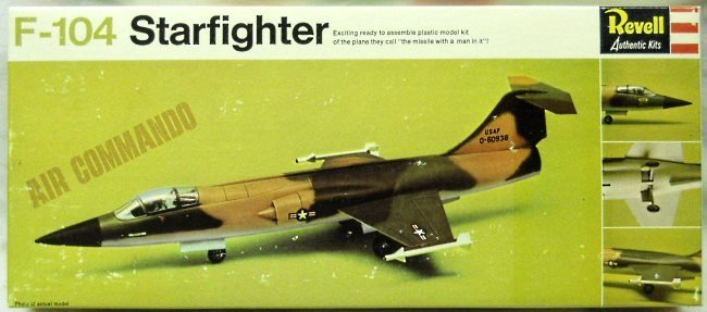 Revell 1/64 F-104 Starfighter with Sidewinders Jet Commando Issue, H232-100 plastic model kit